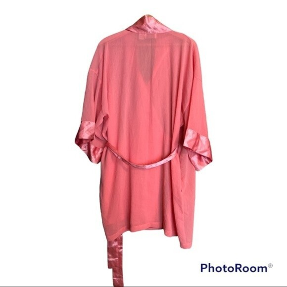 Victoria's Secret Vintage Gold Label Pink Short Robe OS - Picture 2 of 14